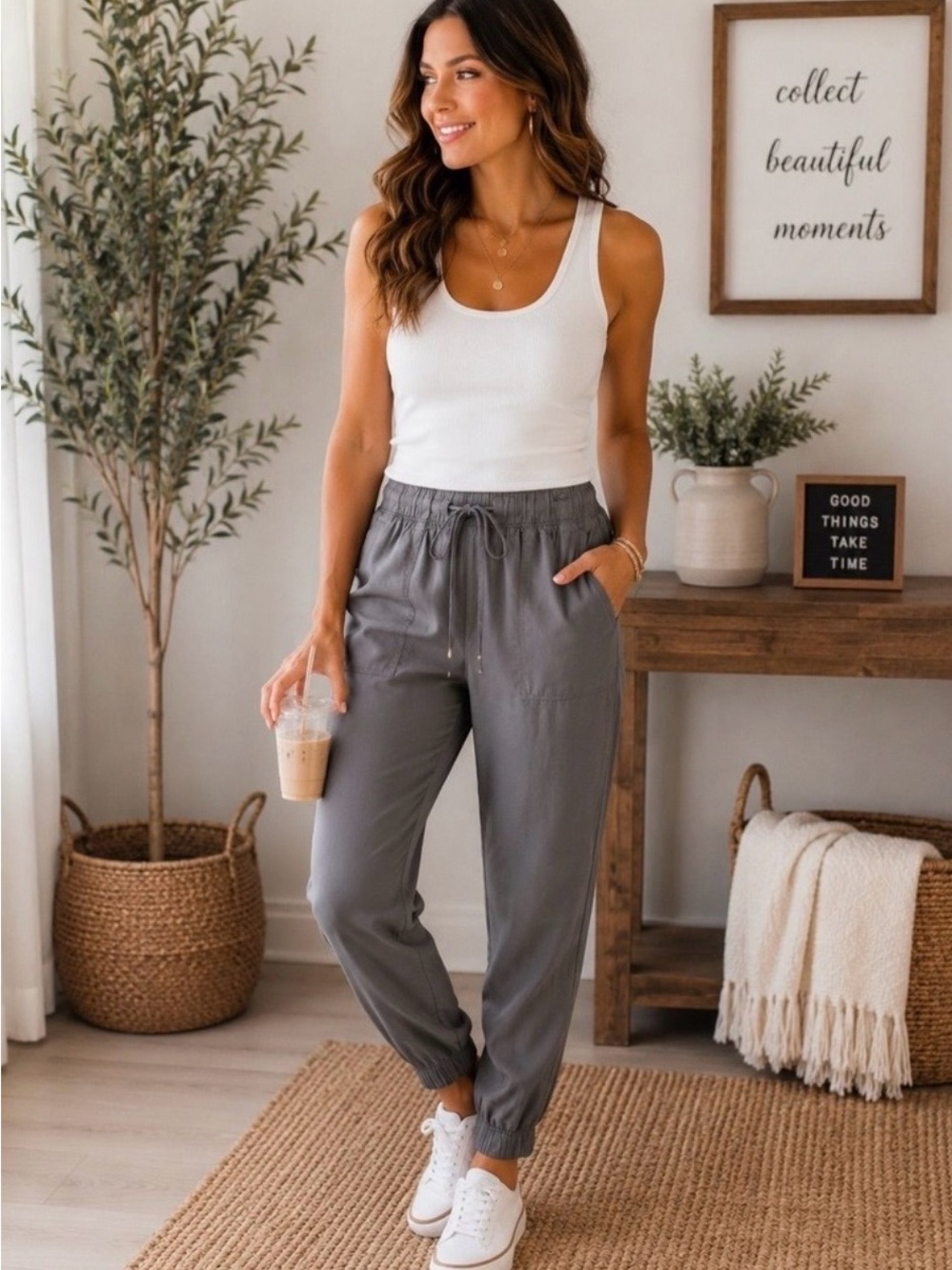 Universal Thread Grey Drawstring Jogger Pants